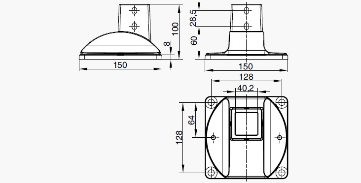 Base ancoraggio piantone 40X40 - immagine 2